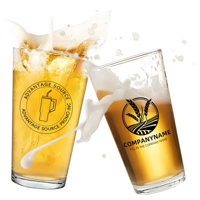 16 Oz. Wide Mouth Clear Pint Glass