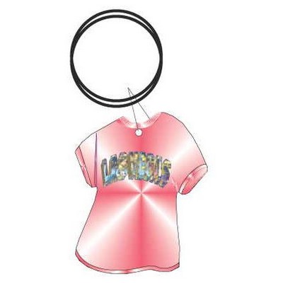 Las Vegas Collage T-Shirt Key Chain w/Clear Mirrored Back (4 Square Inch)