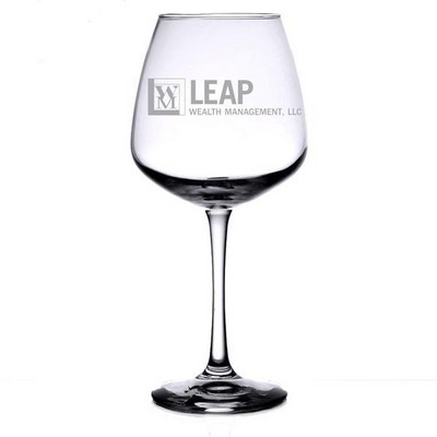 Laser Engraved Libbey® 7515 Vina 18.25 oz. Diamond Balloon Wine Glass