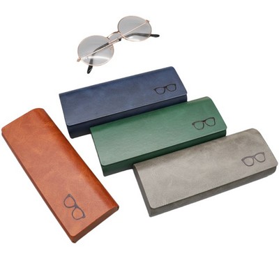 Premium Hard Shell PU Leather Spectacle Case with Soft Lining
