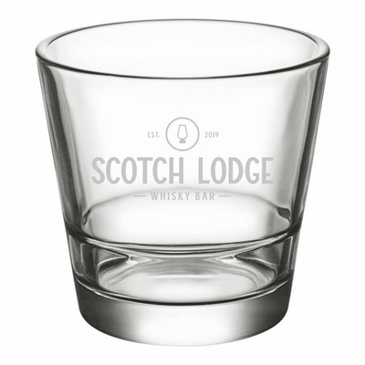 Laser Engraved Acopa Select 7 oz. Stackable Rocks / Old Fashioned Glass