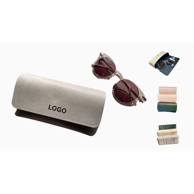SecureShield Leather Eyeglass Case