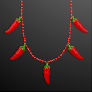 5-Charm Chili Pepper Necklace (NON-Light Up) - BLANK