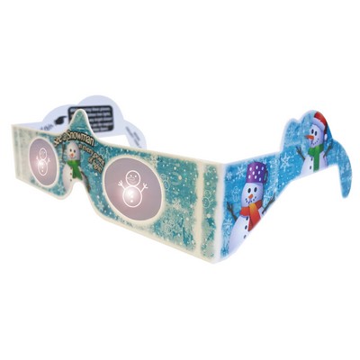 3D HoloSpex® Glasses SNOWMAN, Holiday Specs - STOCK