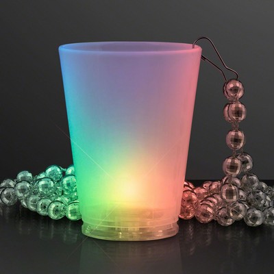 1.5 oz. Multicolor LED Shot Glass Party Necklaces - BLANK