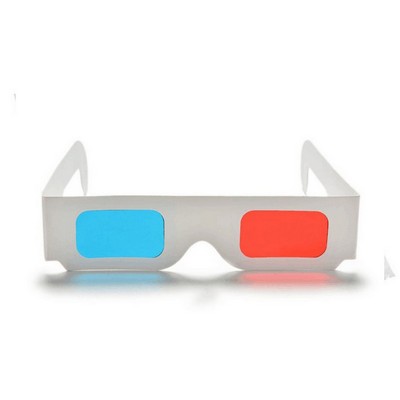 6" Paper 3D Red Blue PET Lens Glasses