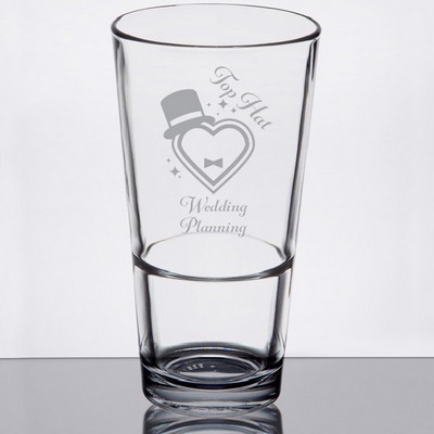 Laser Engraved Libbey® Basics 17.25 oz. Rim Tempered Stackable Mixing Glass