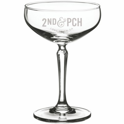 Laser Engraved Acopa Empire 7 oz. Coupe Glass