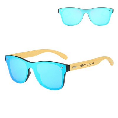 Elegant Gradient Optic Sunglasses w/ Bamboo Legs