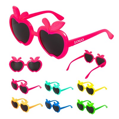 Kids' Apple-Shaped Sunglasses with UV400 Protection