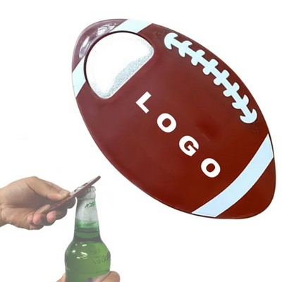 Plastic American Football Rugby Bottle Opener