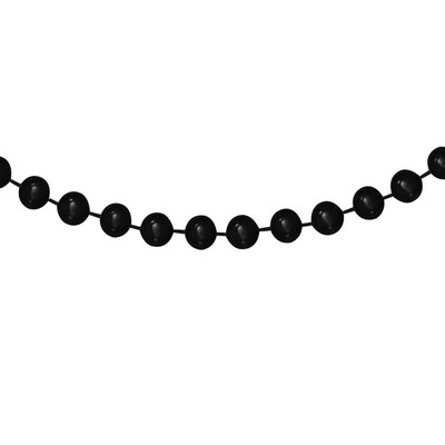 33" Metallic Black Round Beads Necklace