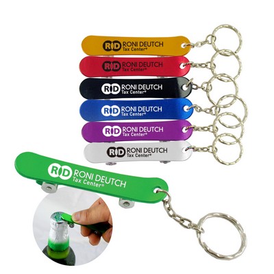 Skateboard Bottle Opener With Key Chain