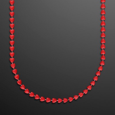 Red Heart Beads Value Necklace (NON-Light Up) - BLANK