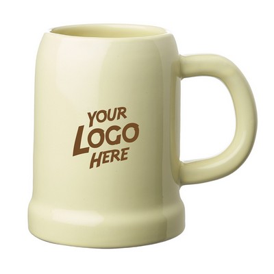 Beige Ceramic Beer Mugs.24 oz