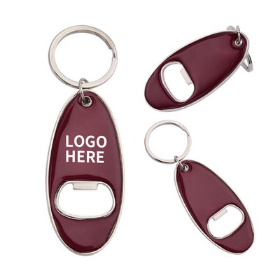 Elegant Oval Keychain Bottle Opener