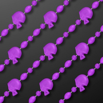 Purple Football Helmet Bead Necklaces in Team Colors (NON-LIGHT UP) - BLANK