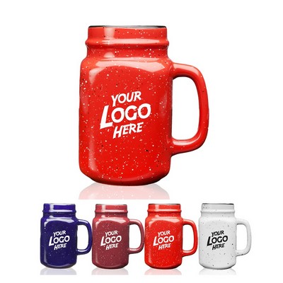 Savannah Ceramic Personalized Mason Jars-16 oz