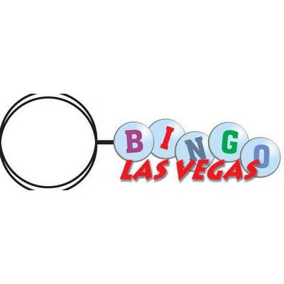 Las Vegas Bingo Key Chain w/Clear Mirrored Back (4 Square Inch)