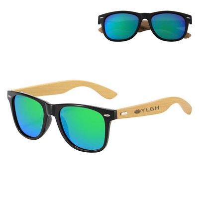 Gradient Optic Sunglasses w/ Bamboo Legs