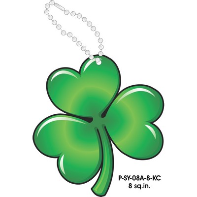 Shamrock Promotional Line Key Chain w/ Black Back (8 Square Inch)