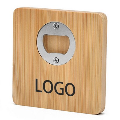 Bamboo Coaster with Concealed Bottle Opener