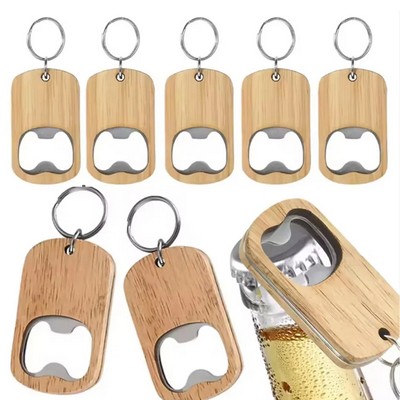 Wood Bottle Opener Keychain