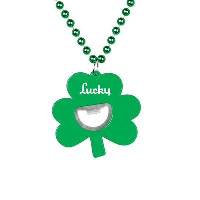 Shamrock Bottle Opener Medallion Bead