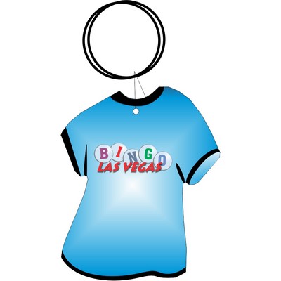 Las Vegas Bingo T-Shirt Key Chain w/Clear Mirrored Back (4 Square Inch)