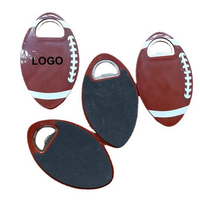 Football Shape Bottle Opener and Coaster
