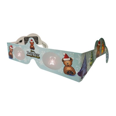 3D HoloSpex® Glasses Teddy Bear, Holiday Specs - STOCK