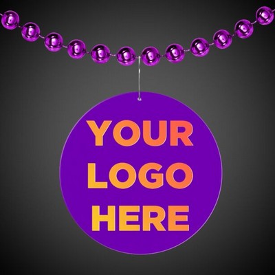 2 1/2" Purple Plastic Medallion Badge(Pad Printed)