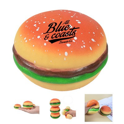 Hamburger Shaped Stress Reliever Foam Ball