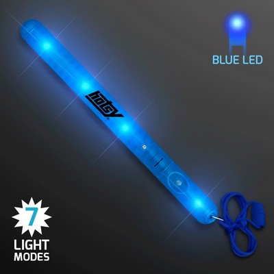 Flashing LED Blue Patrol Wands - PRINTED
