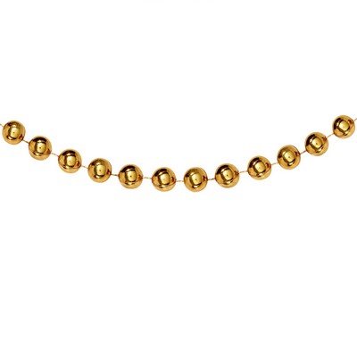33" Metallic Gold Round Beads Necklace