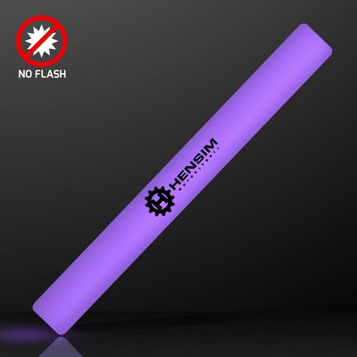 Purple Steady Light Cheer Sticks, No Flash 16" - PRINTED