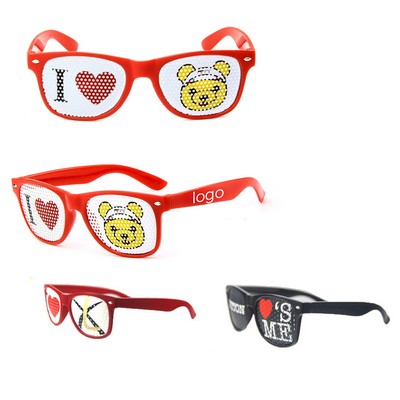 Custom Pinhole Sticker Sunglasses