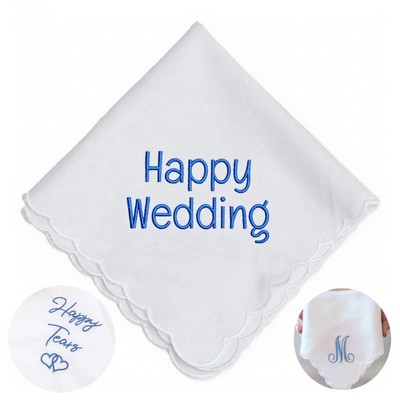 Embroidered Wedding Handkerchief