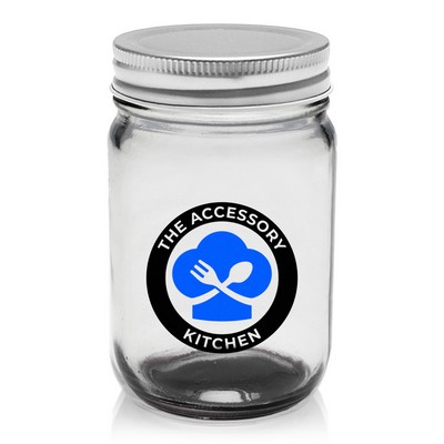12 oz. Mason Jar Storage Container (2 Color Imprint)