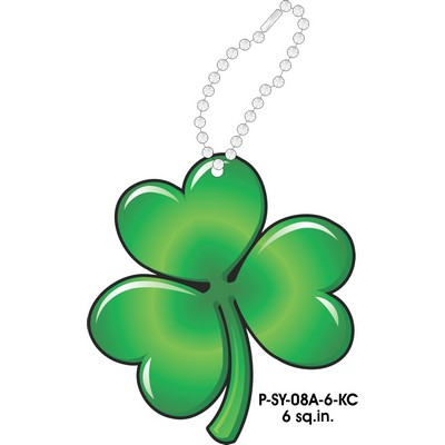 Shamrock Promotional Line Key Chain w/ Black Back (6 Square Inch)