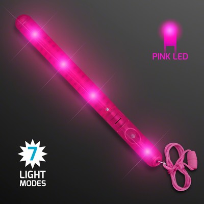 Flashing LED Pink Patrol Wand - BLANK