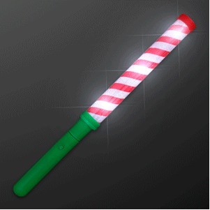 Candy Cane Lights Baton Stick - BLANK