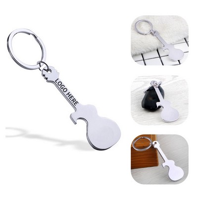 Zinc Alloy Guitar Keychain Bottle Opener