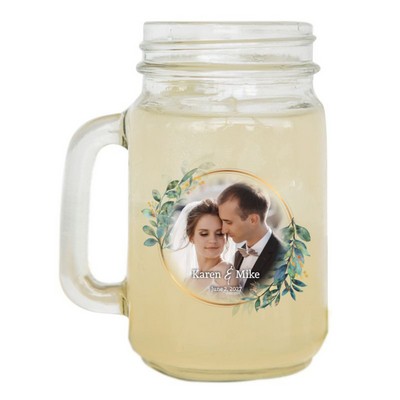 16 Oz. Custom Mason Jars With Handles